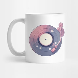 Vinyl Flowers Record Mug